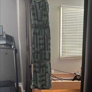 Patterned Green Jumpsuit